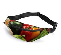 Fanny Pack for Women And Men Belt Bag Waist Pack Fire Flowers Butterfly Waist Bag with Adjustable Strap, Fresh Vegetables Fruits, 36*15cm, Art Deco
