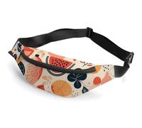 Fanny Pack for Women And Men Belt Bag Waist Pack Orange Print Waist Bag with Adjustable Strap, A Group of Patterns, 36*15cm, Art Deco
