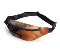 Fanny Pack for Women And Men Belt Bag Waist Pack Penguin Wearing Flowers Waist Bag with Adjustable Strap, Close-Up of Smoke, 36*15cm, Art Deco