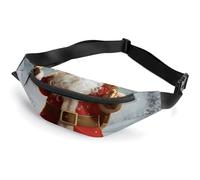 Fanny Pack for Women And Men Belt Bag Waist Pack Planets in Space Background Waist Bag with Adjustable Strap, Christmas Santa Claus, 36*15cm, Art Deco