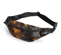 Fanny Pack for Women And Men Belt Bag Waist Pack Sketch Style Vegetables Waist Bag with Adjustable Strap, Lion with Fire, 36*15cm, Art Deco