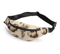 Fanny Pack for Women And Men Belt Bag Waist Pack Sketch Style Vegetables Waist Bag with Adjustable Strap, Sketch Style Vegetables, 36*15cm, Art Deco