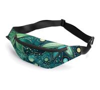 Fanny Pack for Women And Men Belt Bag Waist Pack Sketch Style Vegetables Waist Bag with Adjustable Strap, Blue and Green, 36*15cm, Art Deco