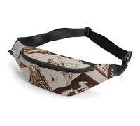 Fanny Pack for Women And Men Belt Bag Waist Pack Space Themed Art Waist Bag with Adjustable Strap, Lying on Blanket, 36*15cm, Art Deco