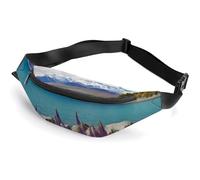 Fanny Pack for Women And Men Belt Bag Waist Pack Summer Starfish Waist Bag with Adjustable Strap, Lake Tekapo South Island, 36*15cm, Art Deco