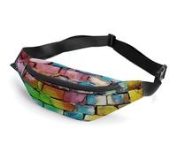 Fanny Pack for Women And Men Belt Bag Waist Pack Sunflower Oil Painting Waist Bag with Adjustable Strap, Colorful Brick, 36*15cm, Art Deco