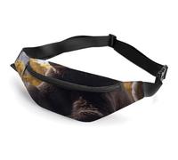 Fanny Pack for Women And Men Belt Bag Waist Pack Tiger Lie On Rock Waist Bag with Adjustable Strap, Bear on The Branch, 36*15cm, Art Deco
