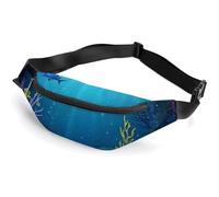 Fanny Pack for Women And Men Belt Bag Waist Pack Tiger Lie On Rock Waist Bag with Adjustable Strap, Under The Sea, 36*15cm, Art Deco