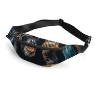 Fanny Pack for Women And Men Belt Bag Waist Pack Various Mushrooms Waist Bag with Adjustable Strap, Chimpanzee Hug, 36*15cm, Art Deco