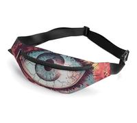 Fanny Pack for Women And Men Belt Bag Waist Pack Various Mushrooms Waist Bag with Adjustable Strap, Eyes and Cloud, 36*15cm, Art Deco