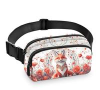 Fanny Pack for Women Belt Bag Lightweight Crossbody Bags Fashion Waist Pouch with Adjustable Strap for Sports Running Traveling Hiking Camping Cycling, Fox, Fashionable Casual