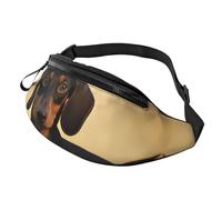 Fanny Pack for Women Mem Fashion Waist Packs Crossbody A cute dachshund Belt Bag with Adjustable Strap Waist Bag, Black, One Size