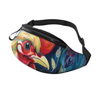 Fanny Pack for Women Mem Fashion Waist Packs Crossbody Art colorful Chicken Belt Bag with Adjustable Strap Waist Bag, Black, One Size