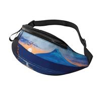Fanny Pack for Women Mem Fashion Waist Packs Crossbody Blue Sunset Belt Bag with Adjustable Strap Waist Bag, Black, One Size