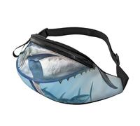 Fanny Pack for Women Mem Fashion Waist Packs Crossbody Bluefin Tuna Thunnus Belt Bag with Adjustable Strap Waist Bag, Black, One Size