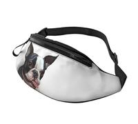 Fanny Pack for Women Mem Fashion Waist Packs Crossbody Boston Terrier Belt Bag with Adjustable Strap Waist Bag, Black, One Size