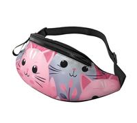 Fanny Pack for Women Mem Fashion Waist Packs Crossbody Cat Belt Bag with Adjustable Strap Waist Bag, Black, One Size