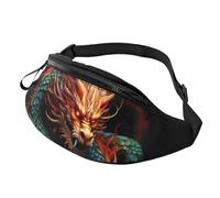 Fanny Pack for Women Mem Fashion Waist Packs Crossbody Chinese Dragon Belt Bag with Adjustable Strap Waist Bag, Black, One Size