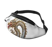 Fanny Pack for Women Mem Fashion Waist Packs Crossbody Chinese dragon with pearl Belt Bag with Adjustable Strap Waist Bag, Black, One Size