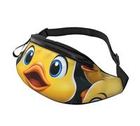 Fanny Pack for Women Mem Fashion Waist Packs Crossbody Cute Duck Animal Belt Bag with Adjustable Strap Waist Bag, Black, One Size