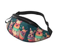 Fanny Pack for Women Mem Fashion Waist Packs Crossbody Cute Llama Cartoon Belt Bag with Adjustable Strap Waist Bag