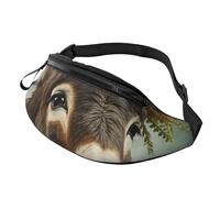 Fanny Pack for Women Mem Fashion Waist Packs Crossbody Donkey Animals Belt Bag with Adjustable Strap Waist Bag, Black, One Size