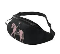 Fanny Pack for Women Mem Fashion Waist Packs Crossbody Dressage Dressage Rider Horse Belt Bag with Adjustable Strap Waist Bag, Black, One Size