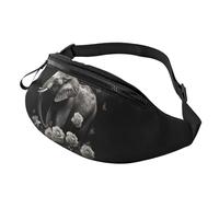Fanny Pack for Women Mem Fashion Waist Packs Crossbody Elephant and Butterfly Belt Bag with Adjustable Strap Waist Bag, Black, One Size