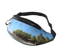 Fanny Pack for Women Mem Fashion Waist Packs Crossbody Fiji Island and Clear Sea Belt Bag with Adjustable Strap Waist Bag, Black, One Size