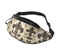Fanny Pack for Women Mem Fashion Waist Packs Crossbody Fleur-de-Lis and Coat Arms Knight Belt Bag with Adjustable Strap Waist Bag, Black, One Size