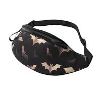 Fanny Pack for Women Mem Fashion Waist Packs Crossbody Halloween Flying Bats Belt Bag with Adjustable Strap Waist Bag, Black, One Size