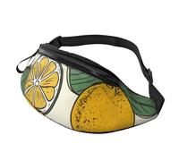 Fanny Pack for Women Mem Fashion Waist Packs Crossbody Lemon Fruit Pattern Belt Bag with Adjustable Strap Waist Bag, Black, One Size