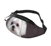 Fanny Pack for Women Mem Fashion Waist Packs Crossbody Lovely Maltese Dog Belt Bag with Adjustable Strap Waist Bag, Black, One Size
