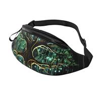Fanny Pack for Women Mem Fashion Waist Packs Crossbody Magical Green Tree Belt Bag with Adjustable Strap Waist Bag, Black, One Size