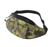 Fanny Pack for Women Mem Fashion Waist Packs Crossbody Middle Earth Map Belt Bag with Adjustable Strap Waist Bag, Black, One Size