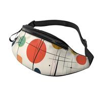 Fanny Pack for Women Mem Fashion Waist Packs Crossbody Modern Mid Century Belt Bag with Adjustable Strap Waist Bag, Black, One Size