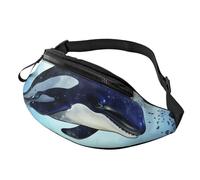Fanny Pack for Women Mem Fashion Waist Packs Crossbody Orca Killer Whale Belt Bag with Adjustable Strap Waist Bag, Black, One Size