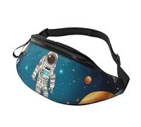 Fanny Pack for Women Mem Fashion Waist Packs Crossbody Outer Space Rocket Astronaut Belt Bag with Adjustable Strap Waist Bag, Black, One Size