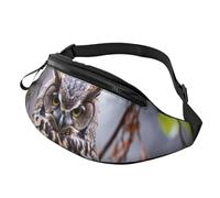 Fanny Pack for Women Mem Fashion Waist Packs Crossbody Owl on a branch Belt Bag with Adjustable Strap Waist Bag, Black, One Size