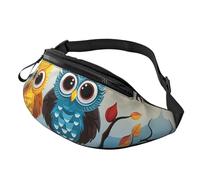 Fanny Pack for Women Mem Fashion Waist Packs Crossbody Owls on Tree Branches Belt Bag with Adjustable Strap Waist Bag, Black, One Size