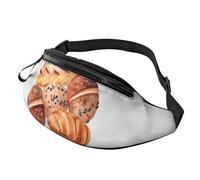 Fanny Pack for Women Mem Fashion Waist Packs Crossbody Painted Bread Belt Bag with Adjustable Strap Waist Bag, Black, One Size