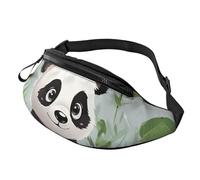 Fanny Pack for Women Mem Fashion Waist Packs Crossbody Panda bamboo Belt Bag with Adjustable Strap Waist Bag, Black, One Size
