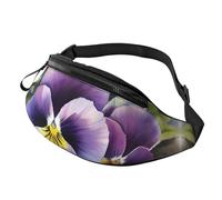 Fanny Pack for Women Mem Fashion Waist Packs Crossbody Pansy Perfection Belt Bag with Adjustable Strap Waist Bag, Black, One Size