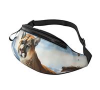 Fanny Pack for Women Mem Fashion Waist Packs Crossbody Panther Mountain Lion Belt Bag with Adjustable Strap Waist Bag, Black, One Size