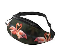 Fanny Pack for Women Mem Fashion Waist Packs Crossbody Pink Flamingos Kiss in The Lake Belt Bag with Adjustable Strap Waist Bag
