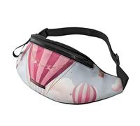 Fanny Pack for Women Mem Fashion Waist Packs Crossbody Pink Hot Air Balloon Belt Bag with Adjustable Strap Waist Bag, Black, One Size