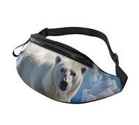 Fanny Pack for Women Mem Fashion Waist Packs Crossbody Polar Bear Ice Belt Bag with Adjustable Strap Waist Bag, Black, One Size