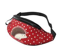 Fanny Pack for Women Mem Fashion Waist Packs Crossbody Red polka dot hedgehog Belt Bag with Adjustable Strap Waist Bag, Black, One Size