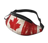 Fanny Pack for Women Mem Fashion Waist Packs Crossbody Retro Canada Flag Belt Bag with Adjustable Strap Waist Bag, Black, One Size