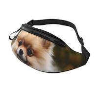 Fanny Pack for Women Mem Fashion Waist Packs Crossbody Short-haired pomeranian dog Belt Bag with Adjustable Strap Waist Bag, Black, One Size